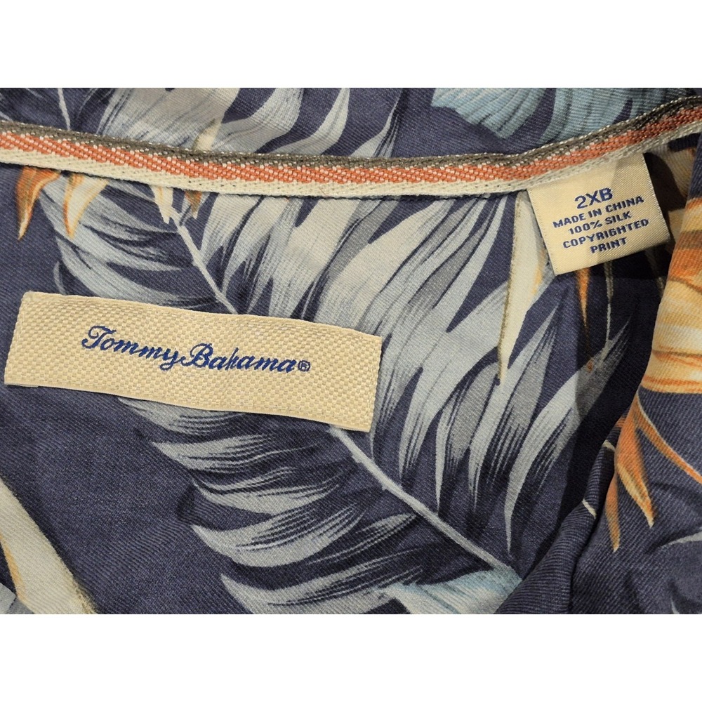 Tommy Bahama Hawaiian Camp Shirt Short Sleeve Floral Print 100% Silk Men's 2XB - Picture 5 of 5